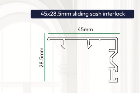 45x28.5mm Sliding Sash Interlock