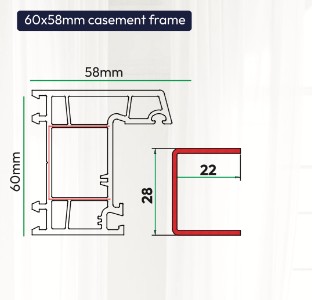 60x58mm Casement Frame