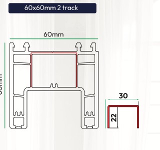 60x60mm 2 Track Frame